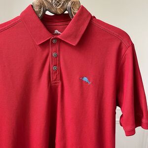 Tommy Bahama Brick Red Polo Golf Shirt L